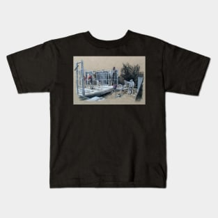 Building - Drawing by Avril Thomas - Adelaide / South Australia Artist Kids T-Shirt
